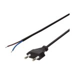 Power cable, CEE 7/16 to open end, black, 1.5 m