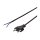 Power cable, CEE 7/16 to open end, black, 1.5 m