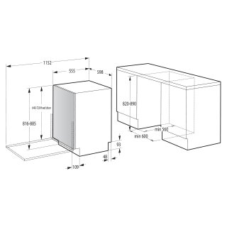 Gorenje GV642E90 EB-Geschirrspüler E 60cm vollint. 47dB 11L 6Prg Korb