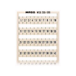 WAGO 209-566 WSB-Beschriftungskarte, als Karte, bedruckt,wei
