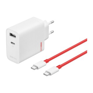 OnePlus SuperVooc Dual Ports 80W Power Adapter white