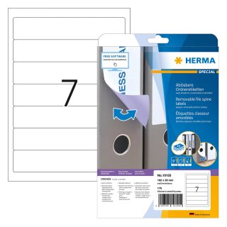 HERMA Ordneretiketten 38,0 x 192,0 mm weiß