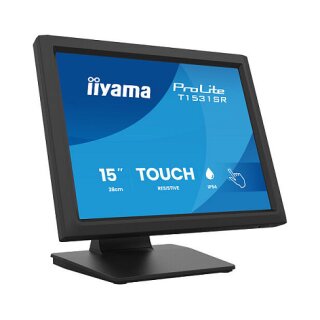 38,1 cm (15") 1024 x 768 Pixel iiyama T1531SR-B2S 4:3 VA 18 ms 75 Hz DisplayPort VESA Speaker