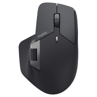 Rapoo Kabellose Multi-Mode-Maus "MT760L", Grauschwarz Bluetooth 4.0/5.0, kabellos (Dongle), hochauflösender 4000 Dpi-Sensor