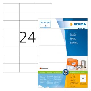 HERMA Etiketten 4615 weiß 70,0 x 37,0 mm