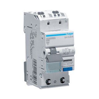 Hager Fi-LS 1P+N 6kA B-25A 30mA ADS925D Typ A QuickConnect