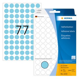 HERMA Klebepunkte Ø 13,0 mm blau