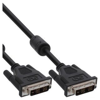 INLINE DVI-D Kabel digital 24+1 Stecker / Stecker Dual Link 2 Ferrite 2m