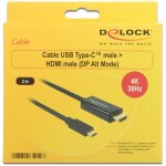 HDMI > USB-C (ST-ST) 2m Adapterkabel 4K 30Hz Schwarz