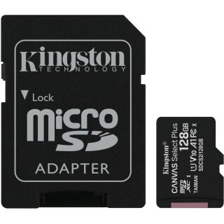 CARD 128GB Kingston Canvas Select Plus MicroSDXC 100MB/s +Adapter
