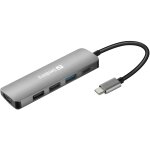 D Sandberg 136-32 USB-C 5-Port 100W DockingStation Grey