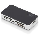 USB3.0 all-in-one card reader DIGITUS black/white + KAB...