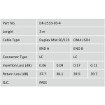 Digitus LWL Patchkabel LC/LC 3m OM4 Multimode (50/125µ) Duplex