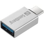 KAB Adapter USB-C (ST) > USB-A (BU) Sandberg Silver