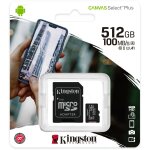 CARD 512GB Kingston Canvas Select Plus MicroSDXC 100MB/s +Adapter