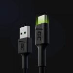 Green Cell USB 3.0 > USB-C (ST-ST) 1,2m Ladekabel LED...