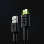 KAB USB > USB-C (ST-ST) 1,2m Green Cell Backlight...
