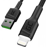 Green Cell USB 3.0 > Lightning (ST-ST) 2m Ladekabel LED Schwarz