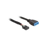 DeLock USB 2.0 Pin Header > USB 3.0 Pin Header (BU-ST) 30cm Schwarz