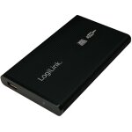 6cm SATA USB2 LogiLink Alu black