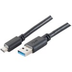 USB-C > USB 3.0 (ST-ST) 1,8m Adapterkabel Schwarz