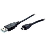 USB 2.0 A - Mini-B (ST-ST) 2m AdapterkabelSchwarz