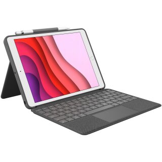 Logitech Combo Touch Tastatur Trackpad Apple iPad 10,2-10,5 (7. /8.Gen.) Gray