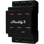 Shelly Relais "Pro 3" WLAN LAN 3x 16A 3 Kanäle 3 Phasen Max. 48A BT DIN-Rail