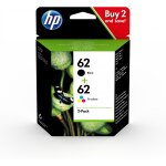 HP Tinte 62 N9J71AE Schwarz & Color (Cyan/Magenta/Gelb)