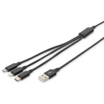 Digitus USB 3.0 > Lightning/Micro-USB/USB-C 1m 3-in-1...